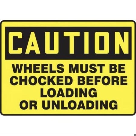 Accuform OSHA CAUTION SAFETY SIGN WHEELS MUST FRMVHR691XV